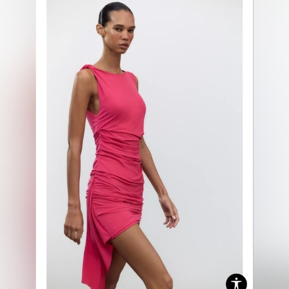 Zara Dress With Ruching - Picture 2 of 5